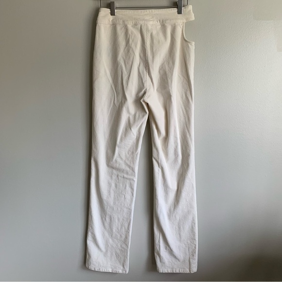I. AM. GIA Kayla Cutout Straight Leg Pant cream corduroy size medium - Picture 4 of 9
